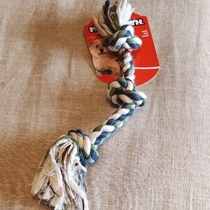 PETS: Rope Toy with Blue and Green Braids